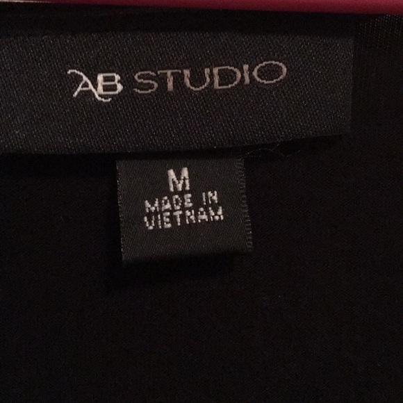 AB STUDIO Black/White T-Shirt with Lace M - Picture 5 of 7